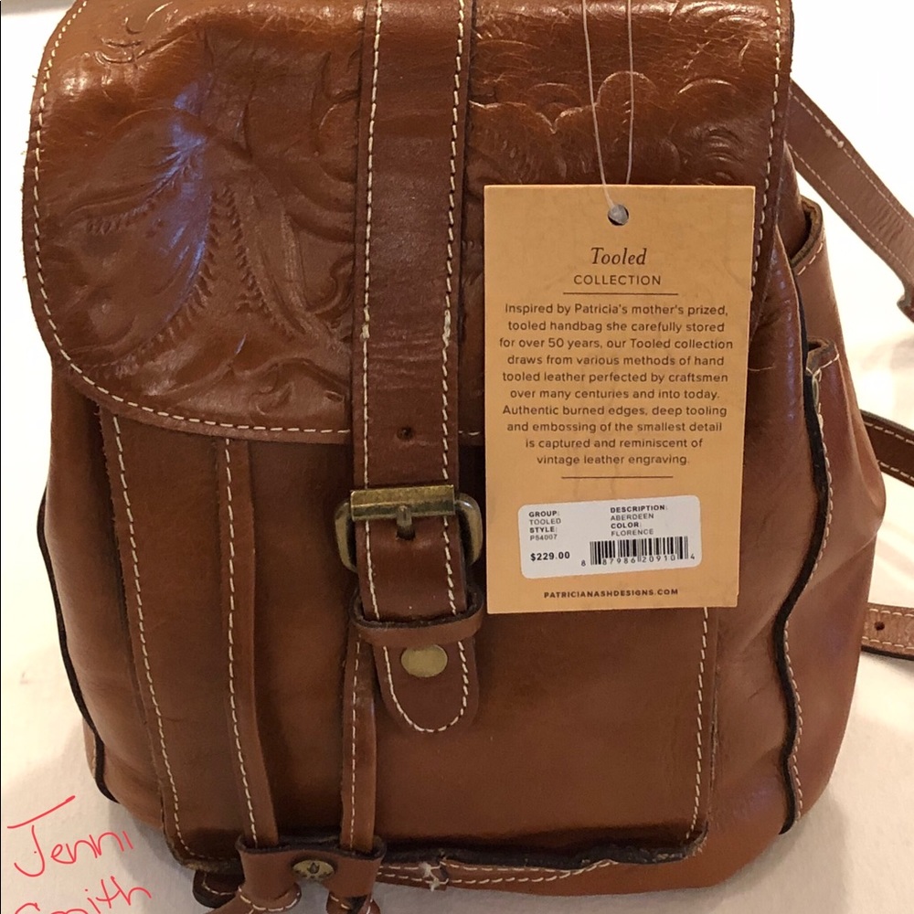 Patricia Nash tooled Aberdeen back pack purse